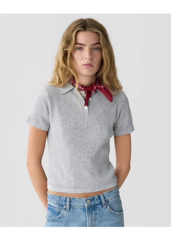 Guest In Residence Tops - Guest in residence - SHRUNKEN POLO - size small